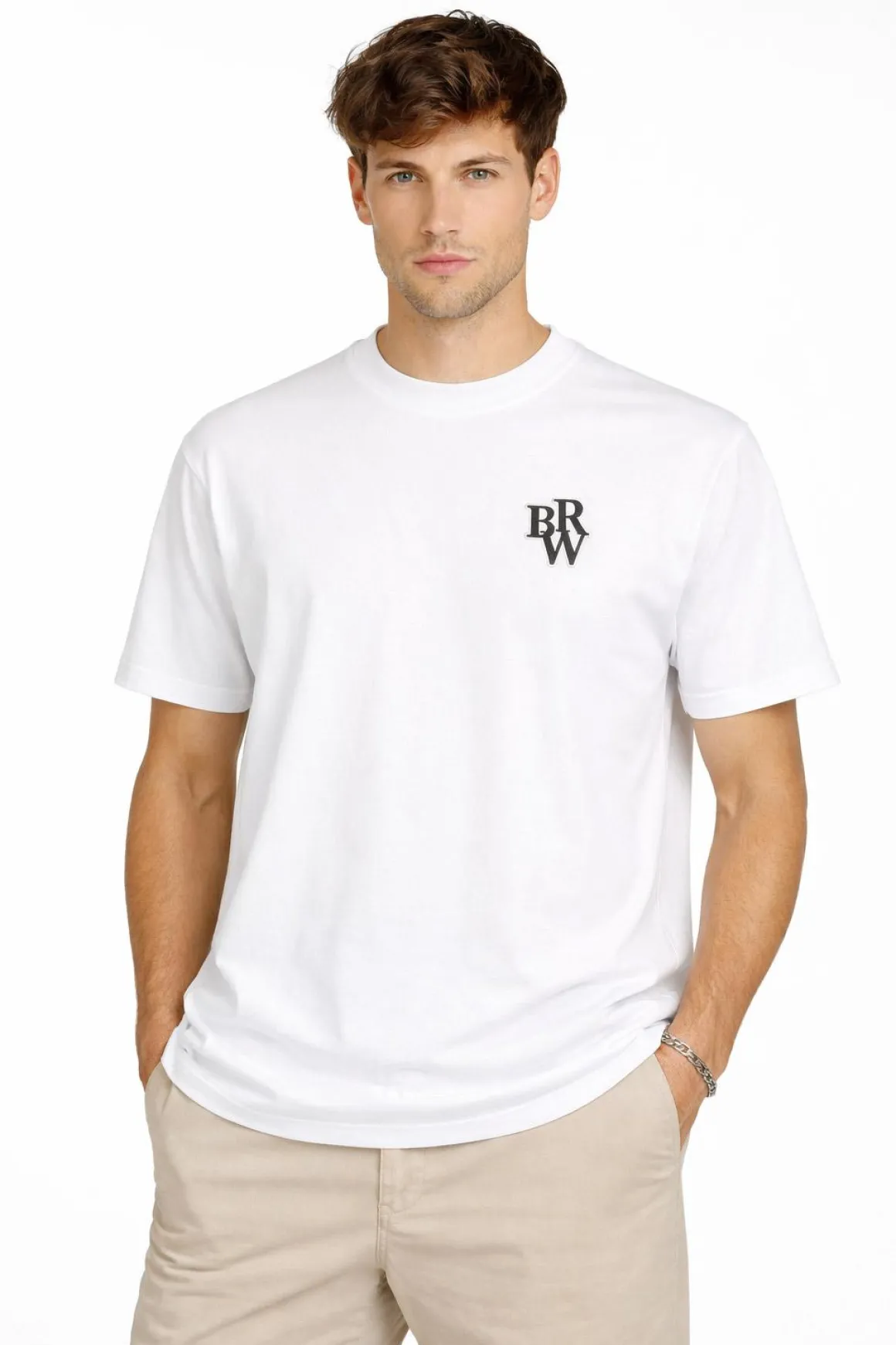 Barrow T-Shirt Uomo BRW Logo Spinato