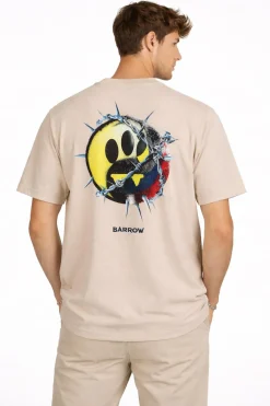 Barrow T-Shirt Uomo BRW Logo Spinato