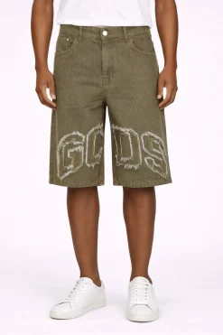 Bermuda Uomo Denim con Logo lounge frange