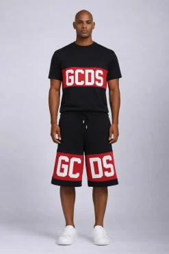 Bermuda Uomo in Felpa con Banda Logata