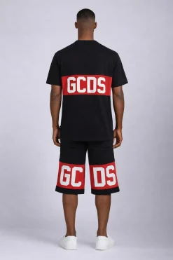 Bermuda Uomo in Felpa con Banda Logata