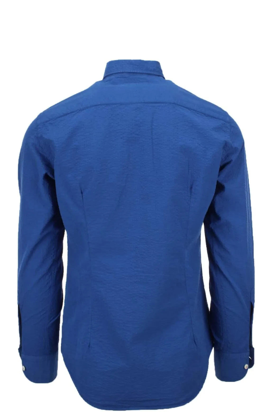 Camicia a righe in cotone seersucker