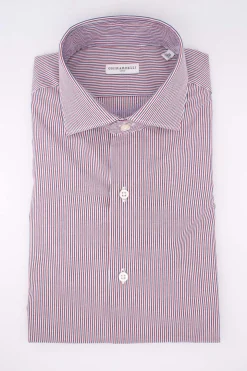 Camicia in cotone a righe multicolor