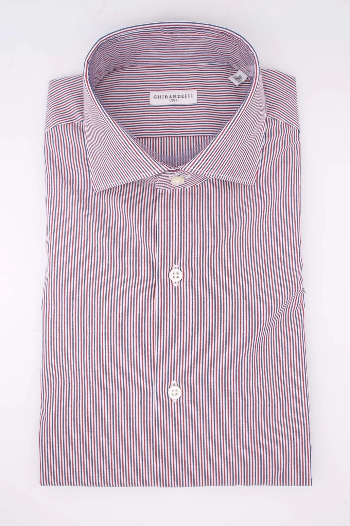 Camicia in cotone a righe multicolor