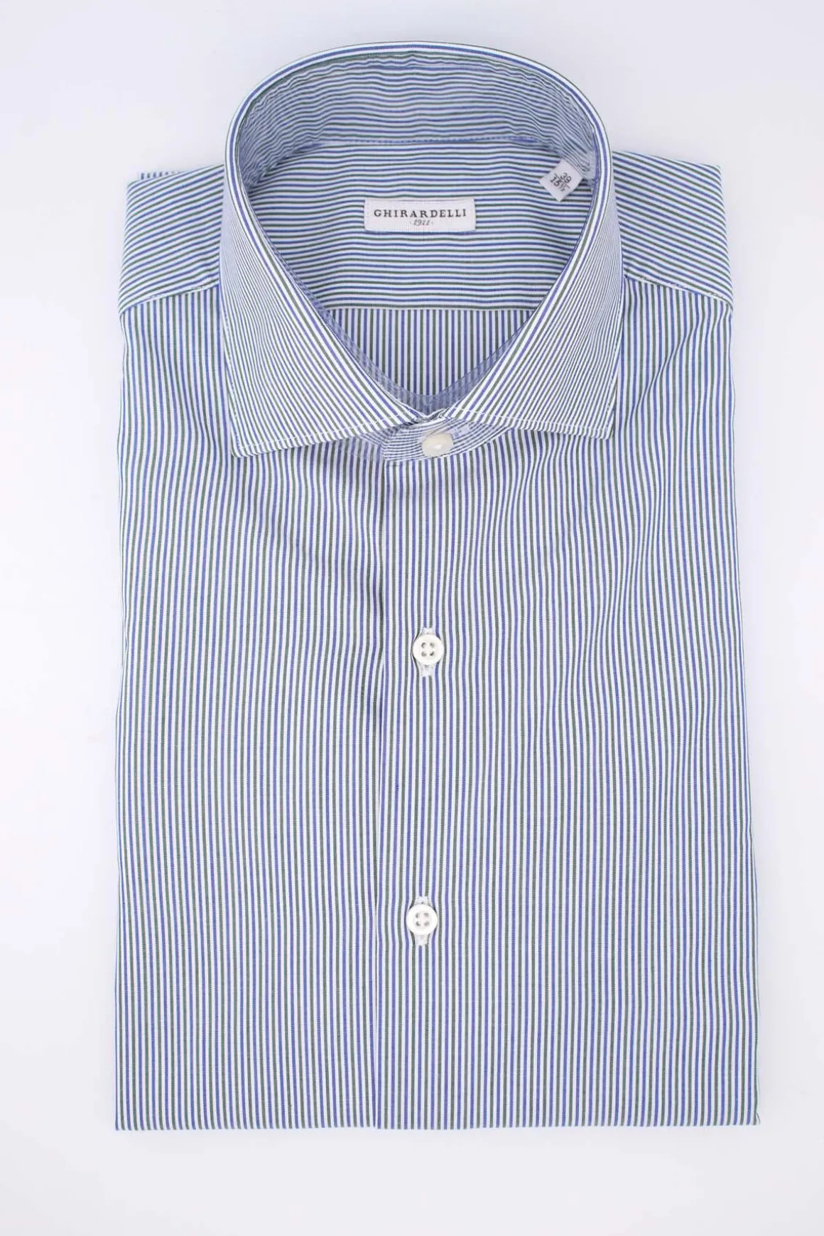 Camicia in cotone a righe multicolor