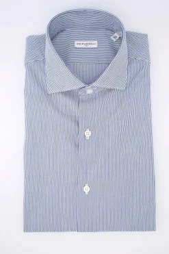 Camicia in cotone a righe multicolor