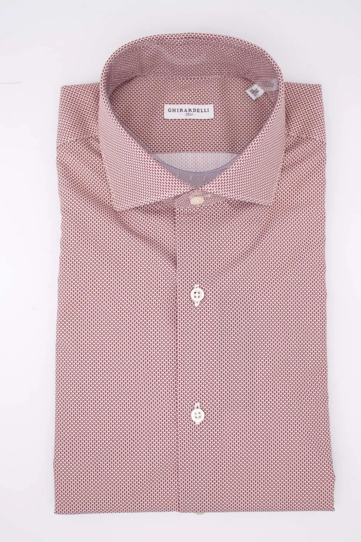 Camicia in cotone microfantasia