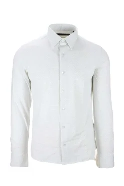 Camicia in tessuto tecnico micro fantasia