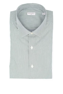 Camicia manica lunga riga in cotone