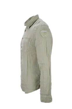 Camicia serafino in lino