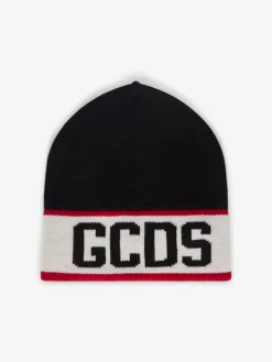 Cappellino in lana con logo GCDS
