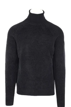 Dolcevita in ciniglia velvet turtleneck knit