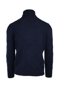 Dolcevita in lana intarsi a rombi