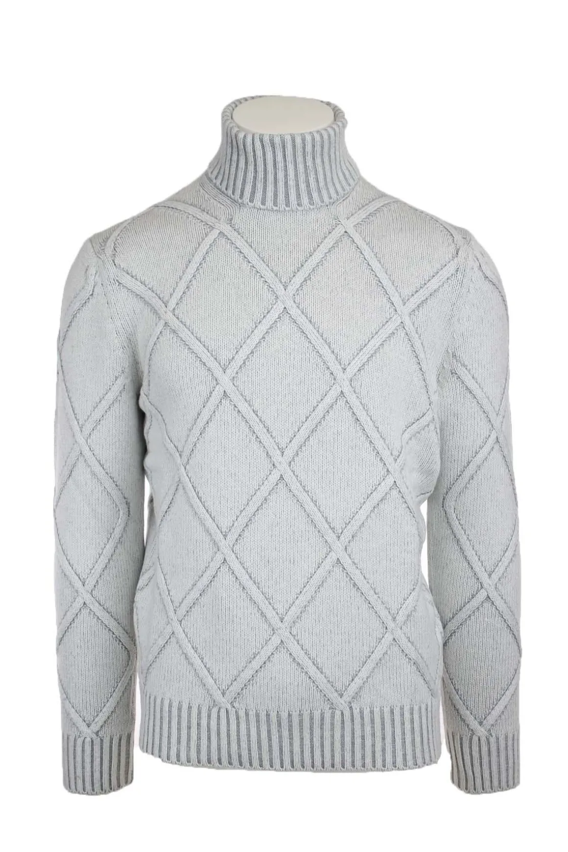 Dolcevita in lana intarsi a rombi