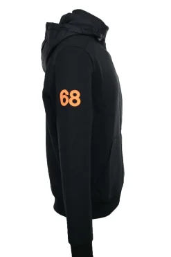 felpa cardigan zip con cappuccio