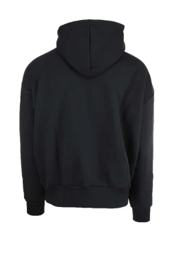 Felpa con cappuccio e stampa gotica