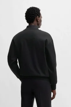 Felpa girocollo con logo glitterato