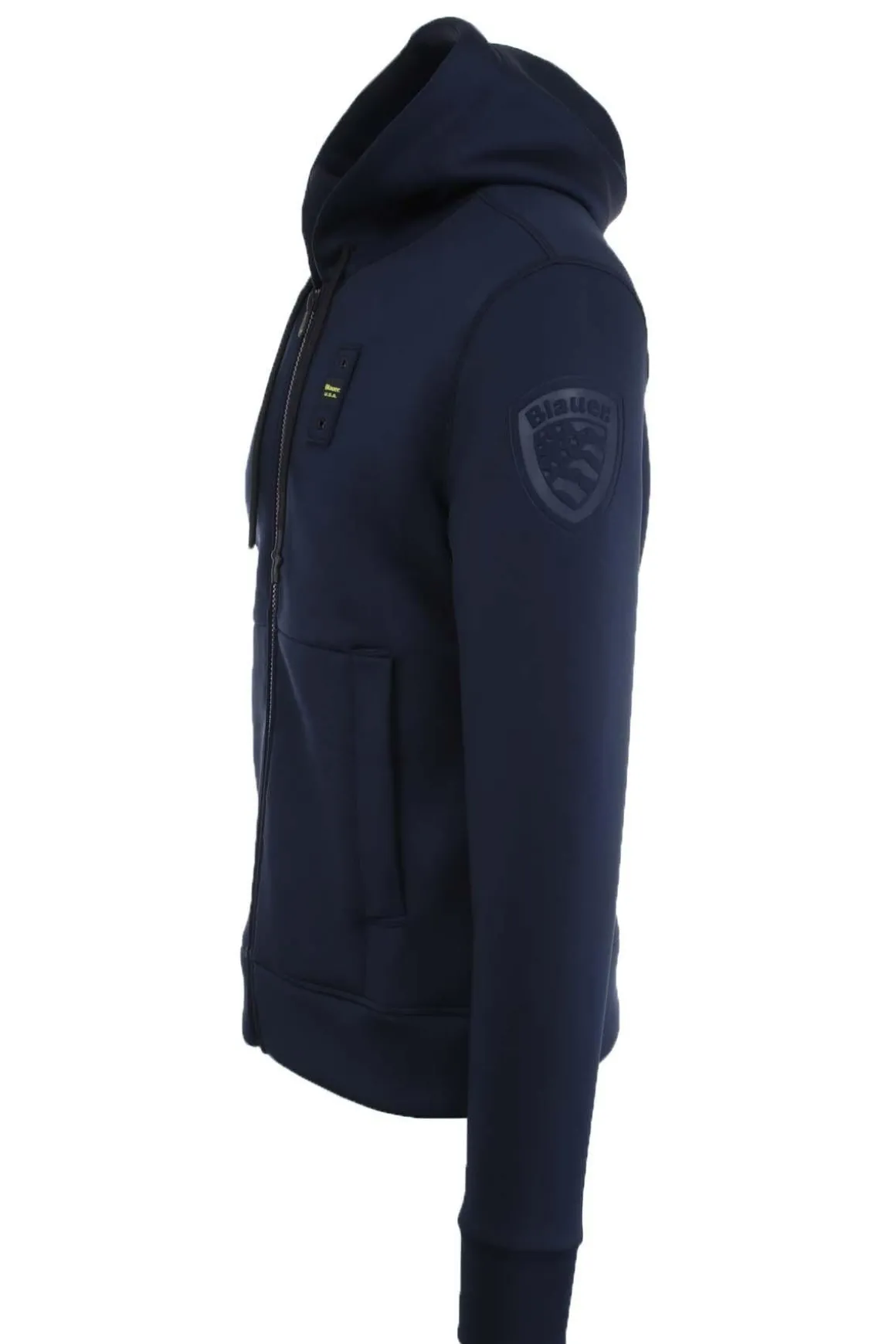 Felpa zip in neoprene con cappuccio COLBY NEOPRENE