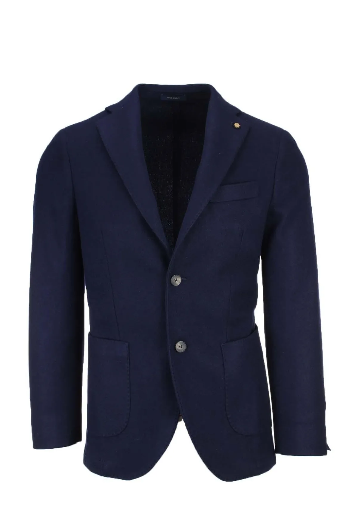 Giacca blazer monopetto in misto lana.