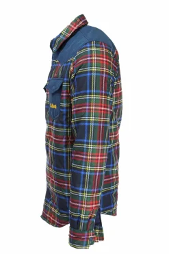 Giacca camicia over imbottita a quadri tartan