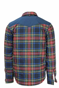 Giacca camicia over imbottita a quadri tartan