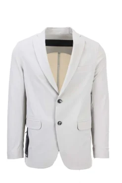 Giacca monopetto in tessuto tecnico microfantasia