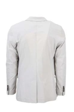 Giacca monopetto in tessuto tecnico microfantasia