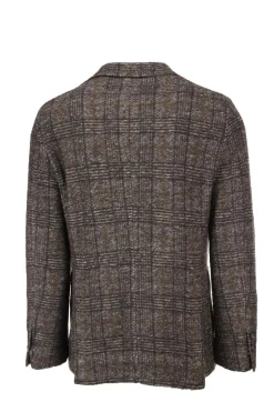 Giacca monopetto lana quadri