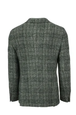 Giacca monopetto lana quadri
