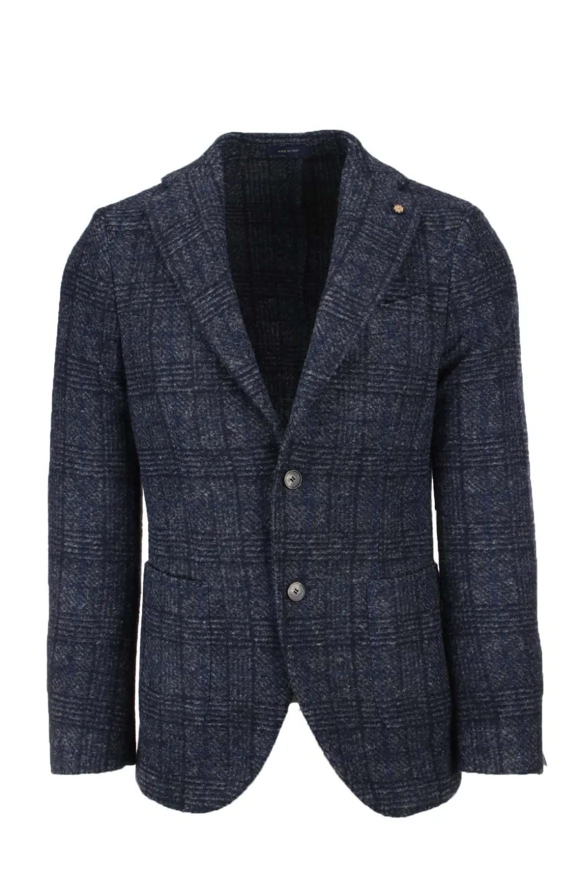 Giacca monopetto lana quadri