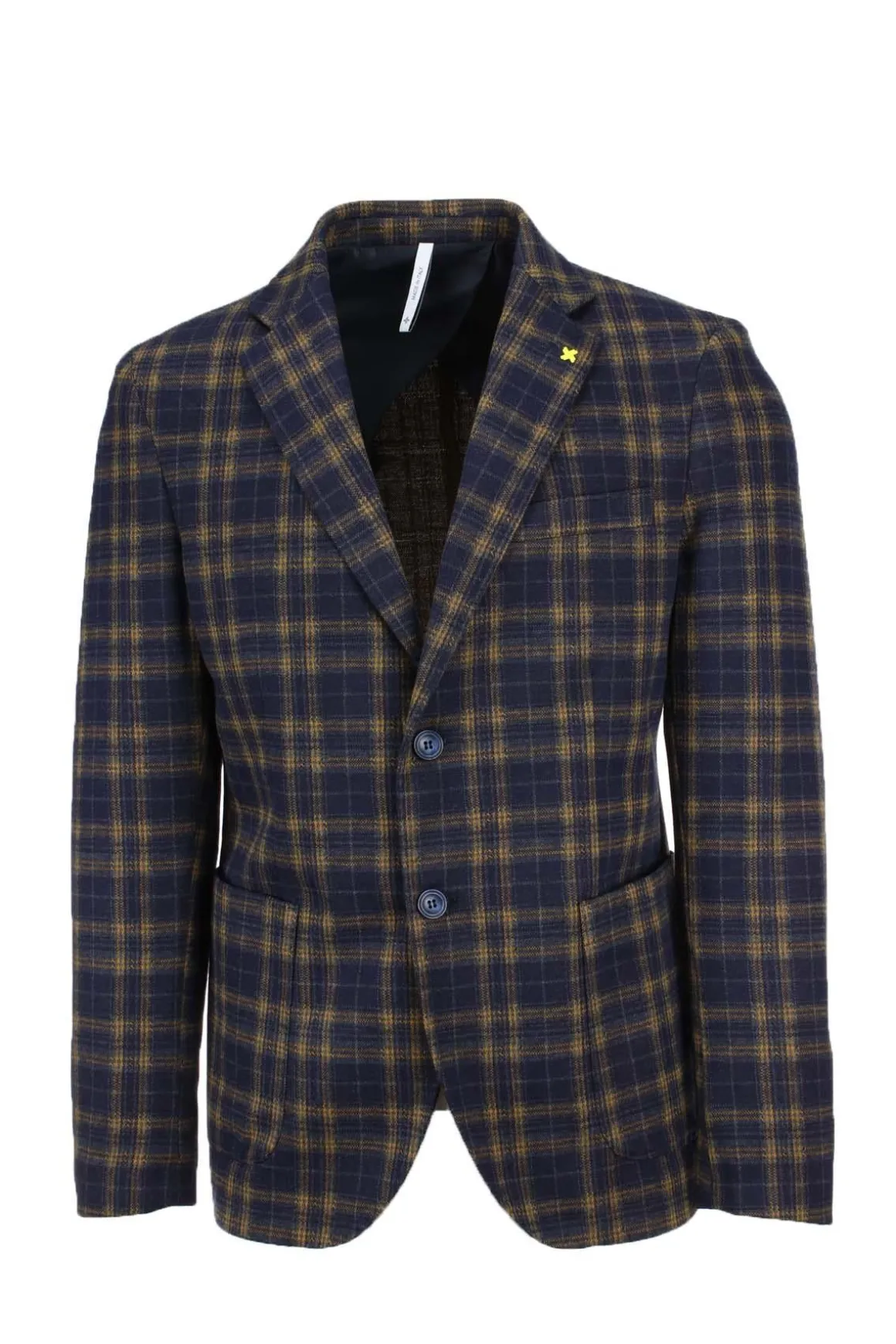 Giacca monopetto lana quadri