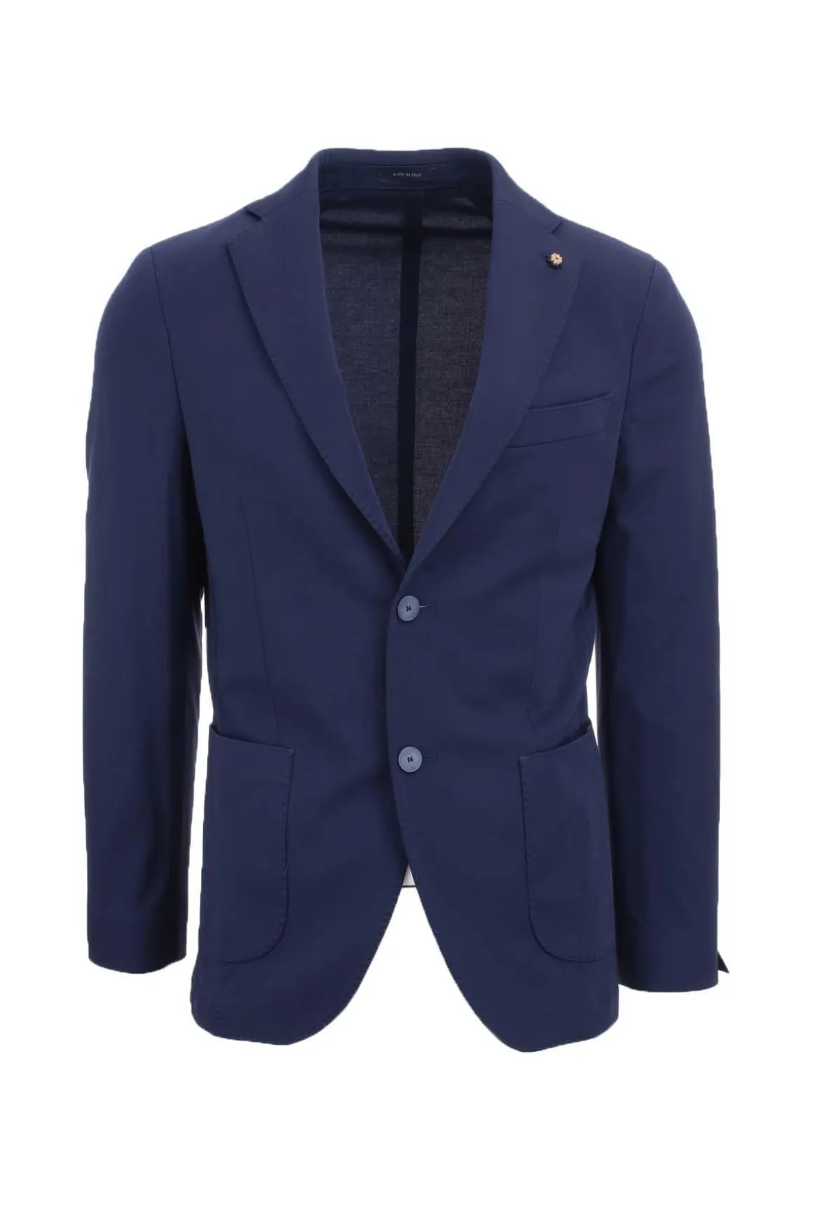 Giacca monopetto sfoderata in tessuto stretch