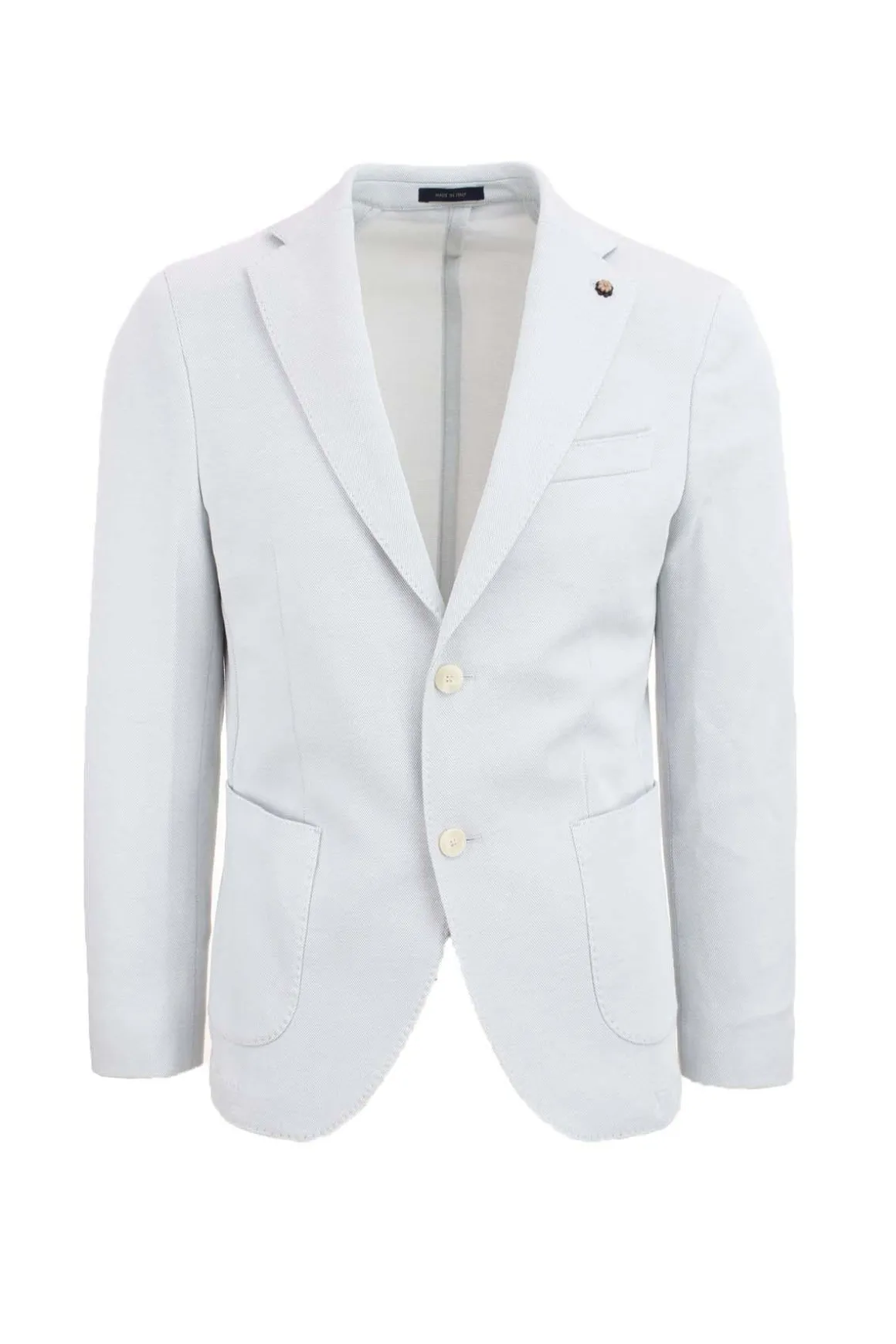 Giacca monopetto sfoderata in tessuto stretch