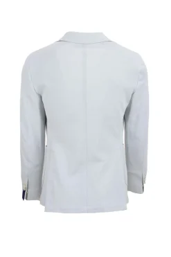 Giacca monopetto sfoderata in tessuto stretch