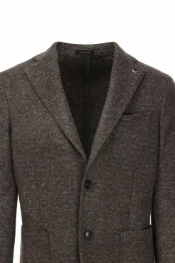 Giacca sfoderata fantasia spigata