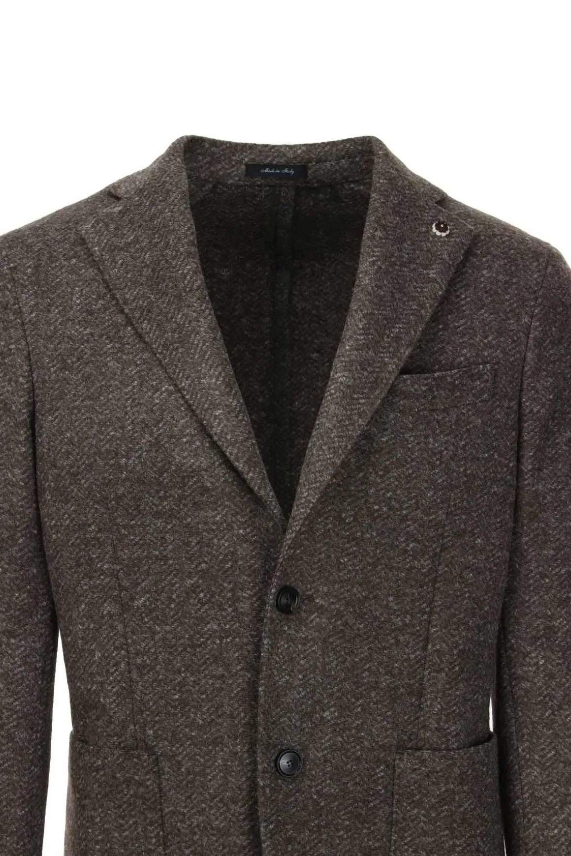 Giacca sfoderata fantasia spigata