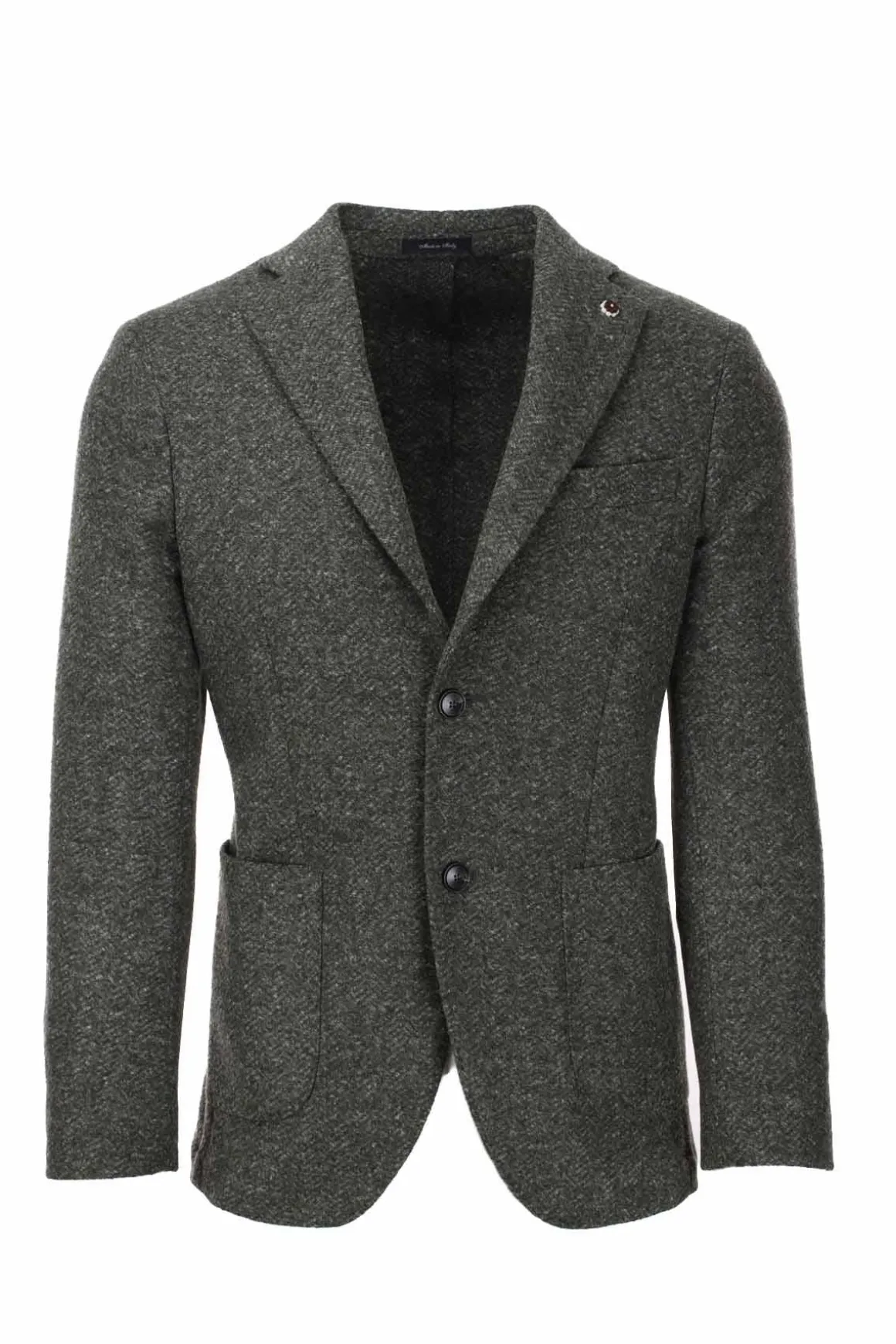 Giacca sfoderata fantasia spigata