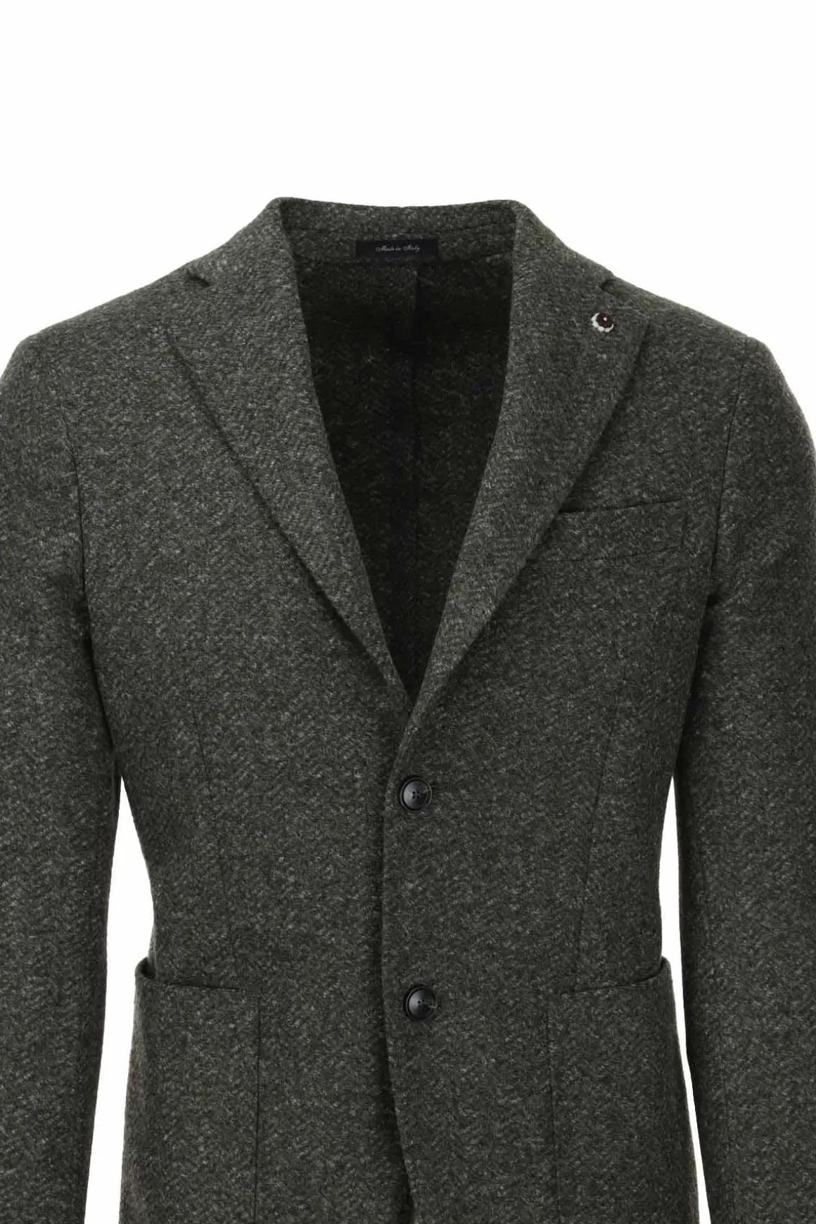 Giacca sfoderata fantasia spigata