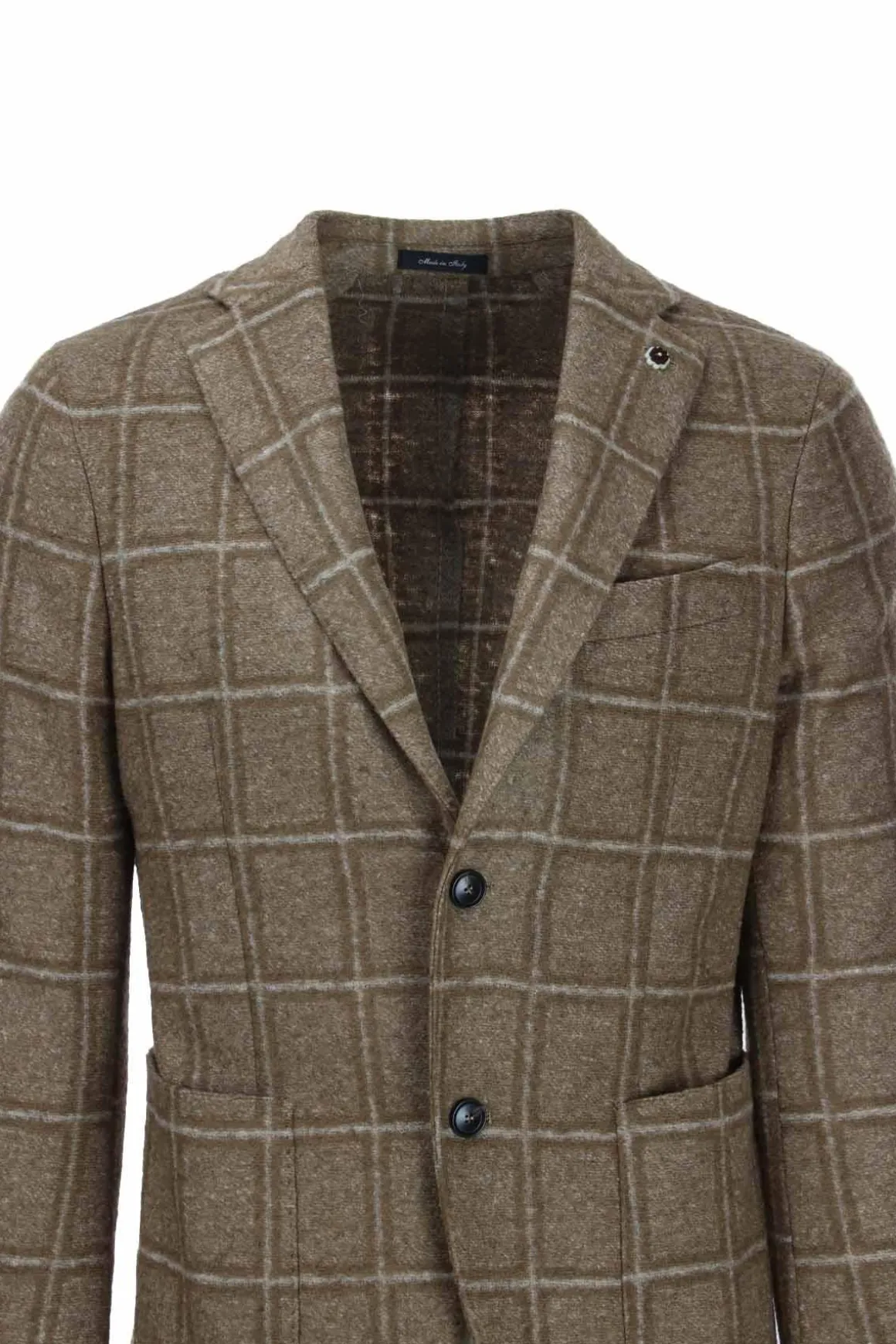 Giacca sfoderata fantasia quadri