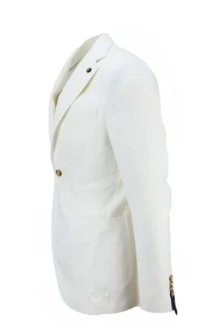 Giacca sfoderata in lino e cotone