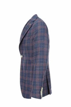 Giacca sfoderata quadri 2 bottoni