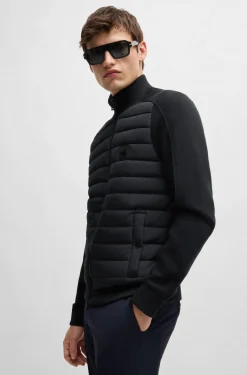 Giubbotto bitessuto con trapunta orizzontale