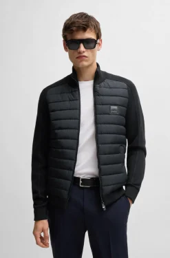 Giubbotto bitessuto con trapunta orizzontale