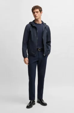 Giubbotto in nylon stropicciato con cappuccio