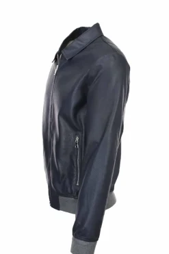 Giubbotto in pelle microforata