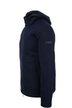 Giubbotto in tricotech con cappuccio