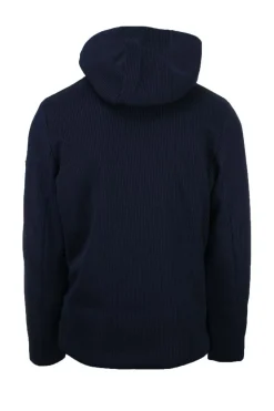 Giubbotto in tricotech con cappuccio