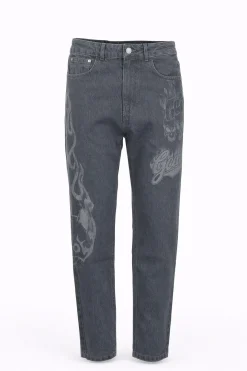 Jeans 5 tasche Uomo con Stampa e Logo