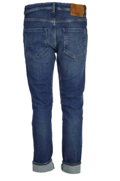 Jeans denim 5 tasche con toppe