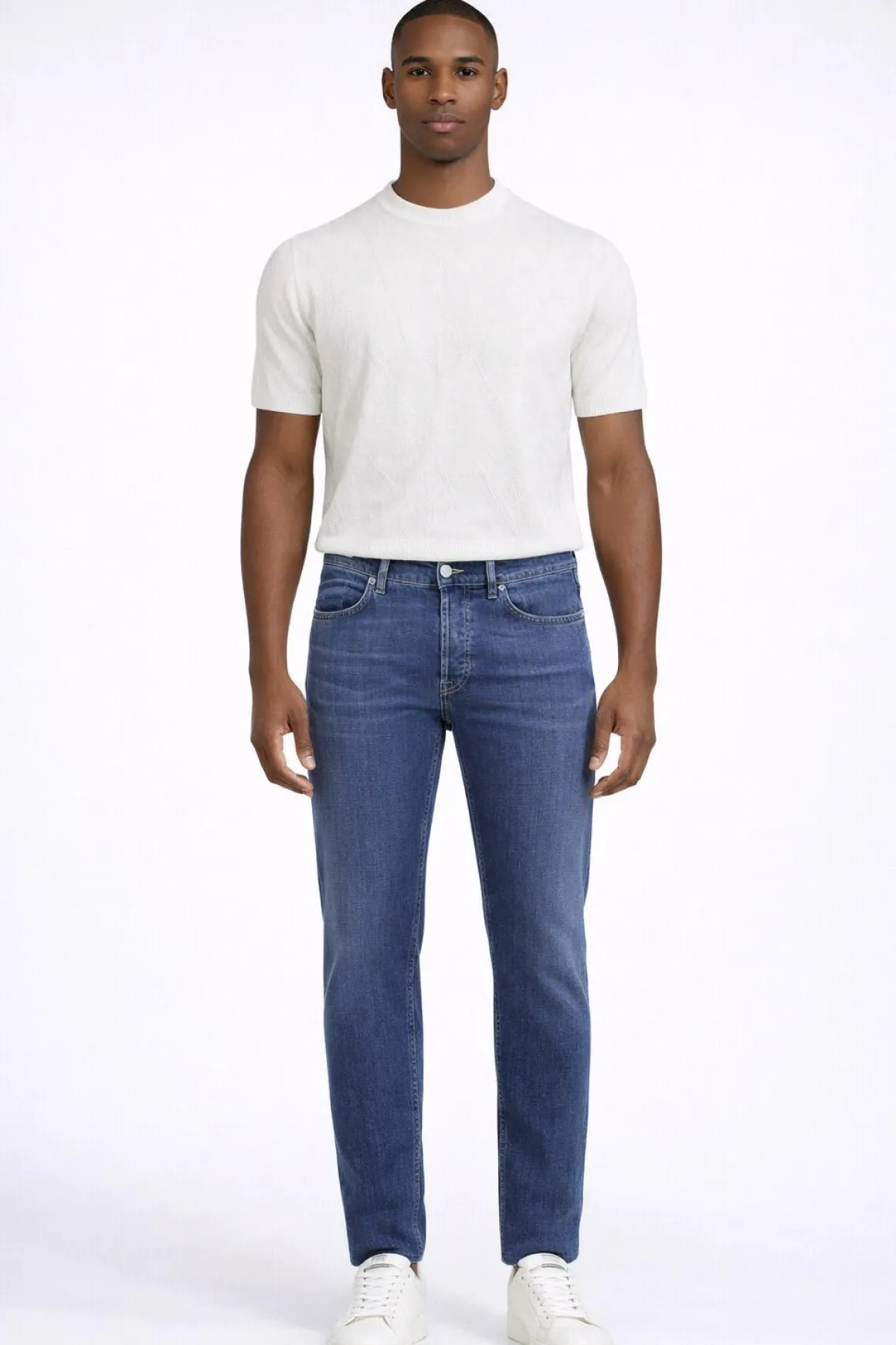 Jeans Uomo 5 Tasche Denim Stretch